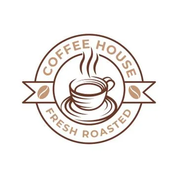 Coffee Logo design vector illustration. Retro Vintage Coffee Logo vector desi Иллюстрация