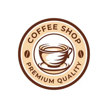 Coffee Logo design vector illustration. Retro Vintage Coffee Logo vector desi Stock Illustration