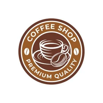 Coffee Logo design vector illustration. Retro Vintage Coffee Logo vector desi Illustrazione stock