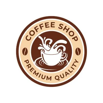 Coffee Logo design vector illustration. Retro Vintage Coffee Logo vector desi Ilustração Stock