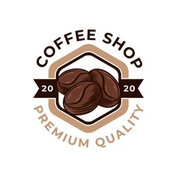 Coffee Logo design vector illustration. Retro Vintage Coffee Logo vector desi Stock Illustration