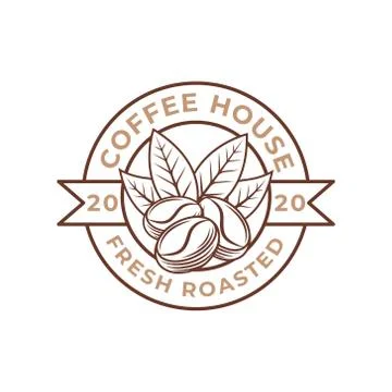 Coffee Logo design vector illustration. Retro Vintage Coffee Logo vector desi Stock Illustration