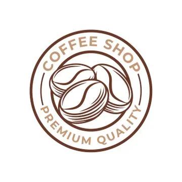 Coffee Logo design vector illustration. Retro Vintage Coffee Logo vector desi Ilustração Stock