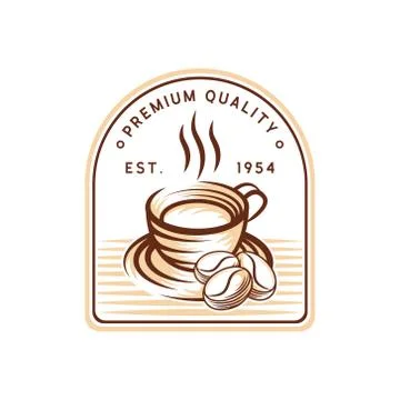 Coffee Logo design vector illustration. Retro Vintage Coffee Logo vector desi Stock-Illustration