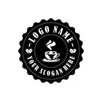 Coffee logo design vector template. Coffee label, Badge, Emblem. Illustration Stockillustratie