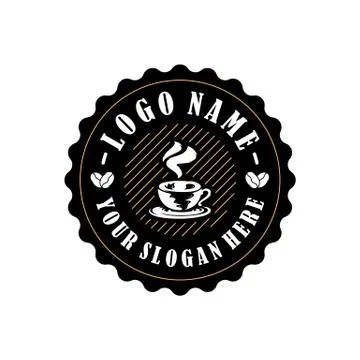 Coffee logo design vector template. Coffee label, Badge, Emblem. Illustration Stock Illustration