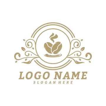 Coffee logo design vector template. Coffee label, Badge, Emblem. Illustration Stock Illustration