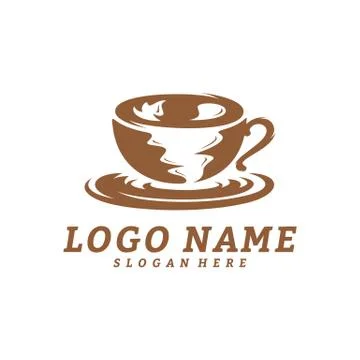 Coffee logo design vector template. Coffee label, Badge, Emblem. Illustration Stock Illustration