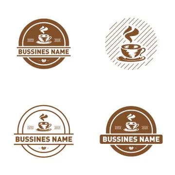 Coffee logo design vector template. Coffee label, Badge, Emblem. Illustration Stock Illustration