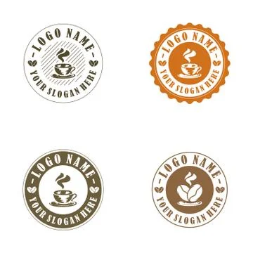 Coffee logo design vector template. Coffee label, Badge, Emblem. Illustration Stock Illustration