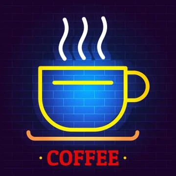 Coffee logo, flat style Illustration
