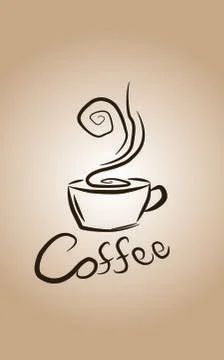 Coffee Logo Illustration Ilustración de archivo