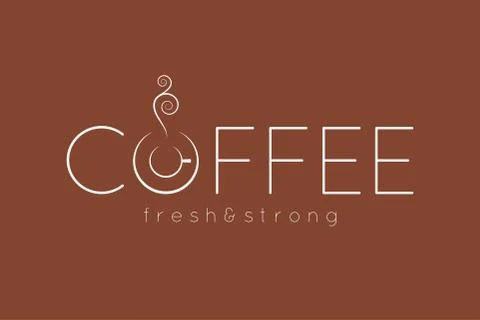 Coffee logo menu design background Stock Illustration