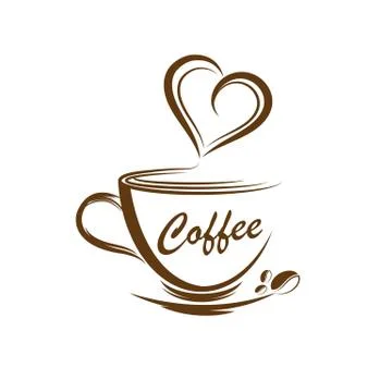 Coffee Logo  simple elegant cafe. Vector illustration. Stock Illustration
