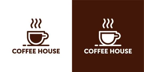 Coffee logo template with stylized cup. coffee logo design Illustrazione stock