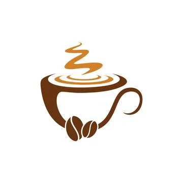 Coffee Logo Vector Design Template Stock Illustration