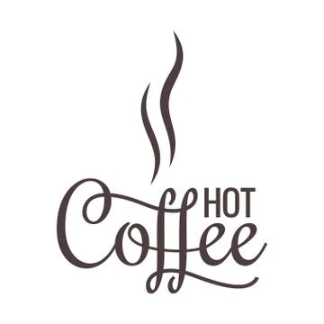 Coffee logo on white background Stock Illustration