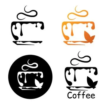 Coffee logotype. Stylized coffee cup icon. Vector illustration Stock Illustration