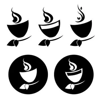 Coffee logotype. Stylized coffee cup icon. Stock Illustration