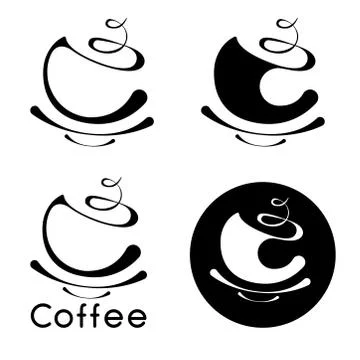 Coffee logotype. Stylized coffee cup icon. Vector illustration Stock Illustration