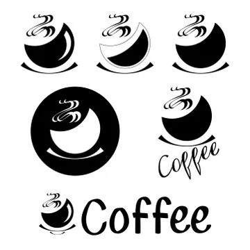 Coffee logotype. Stylized coffee cup icon. Vector illustration Stock Illustration
