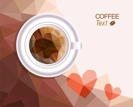 Coffee love background Stock Illustration