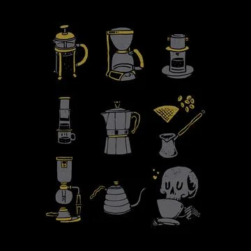 Coffee lover graphic illustration vector art t-shirt design Stock Illustration