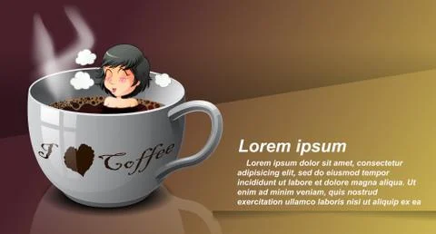 Coffee lover. Stock Illustration