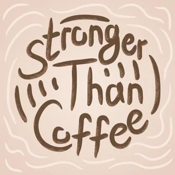 Coffee lover quote Stock Illustration