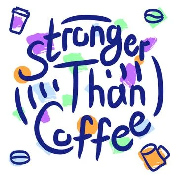 Coffee lover quote Stock Illustration