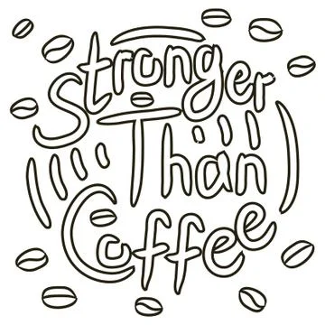 Coffee lover quote Stock Illustration