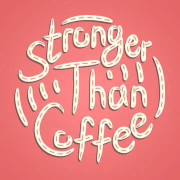 Coffee lover quote Stock Illustration