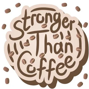 Coffee lover quote Stock Illustration