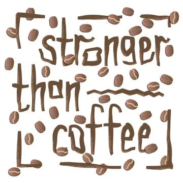 Coffee lover quote Stock Illustration