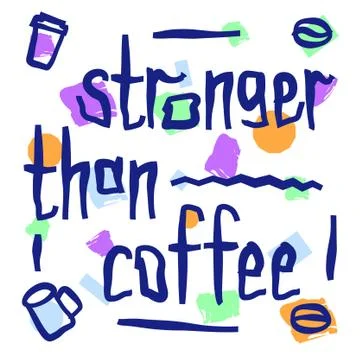 Coffee lover quote Stock Illustration