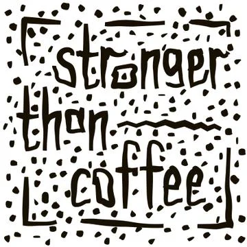 Coffee lover quote Stock Illustration