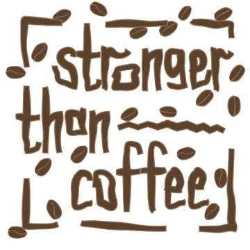 Coffee lover quote Stock Illustration