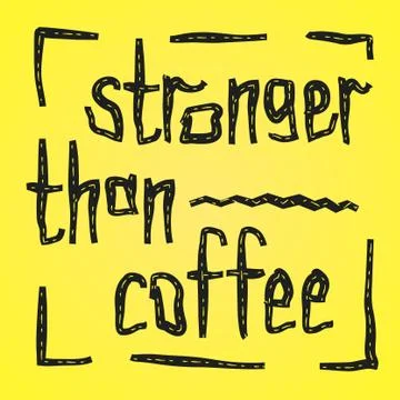 Coffee lover quote Stock Illustration