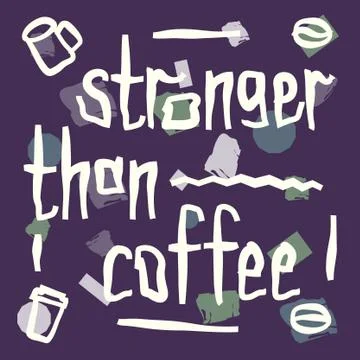 Coffee lover quote Stock Illustration
