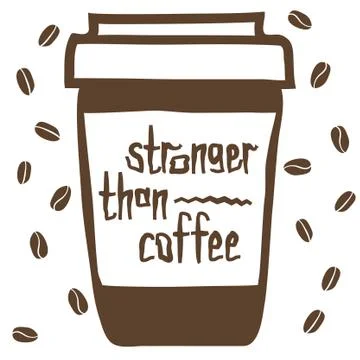 Coffee lover quote Stock Illustration