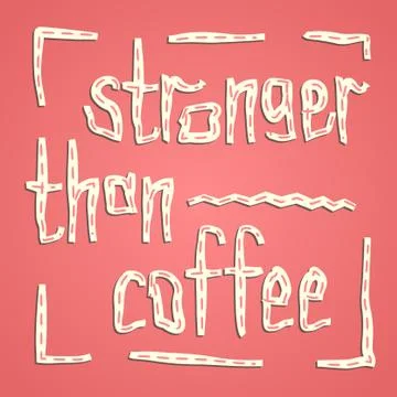 Coffee lover quote Stock Illustration