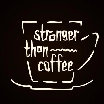 Coffee lover quote Stock Illustration