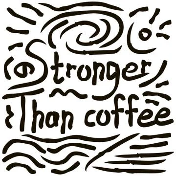 Coffee lover quote Stock Illustration