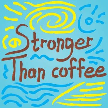 Coffee lover quote Stock Illustration