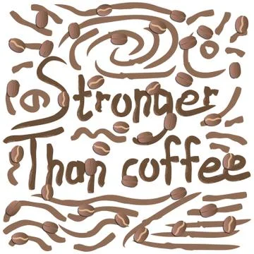 Coffee lover quote Stock Illustration