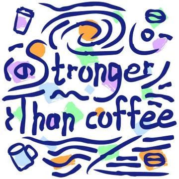 Coffee lover quote Stock Illustration