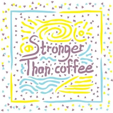 Coffee lover quote Stock Illustration