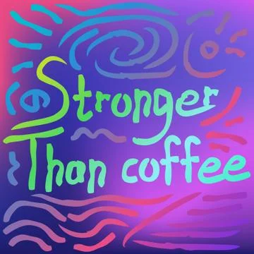 Coffee lover quote Stock Illustration
