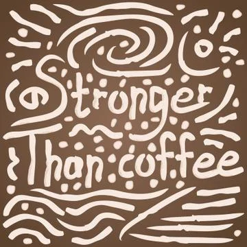 Coffee lover quote Stock Illustration