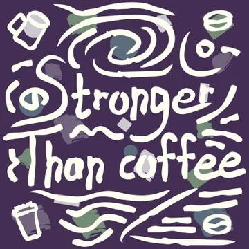 Coffee lover quote Stock Illustration